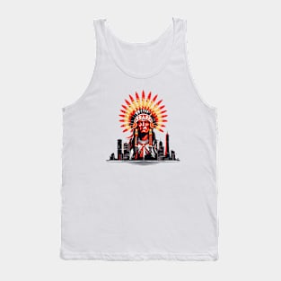 American Native Indian Chef In The Modern City Discovery Tank Top